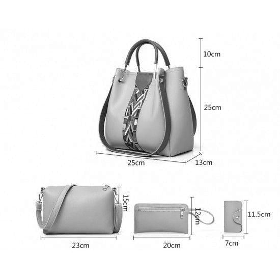 Women's 4 Pcs Women's Faux  leather Handbags