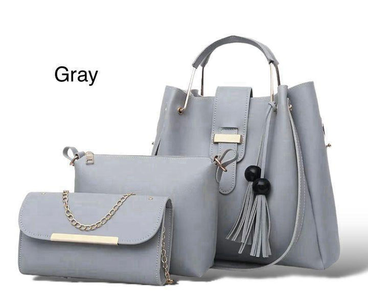 Stylish Rexine with Plain Design Set - 3 Pcs
