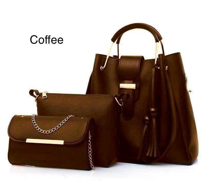 Stylish Rexine with Plain Design Set - 3 Pcs