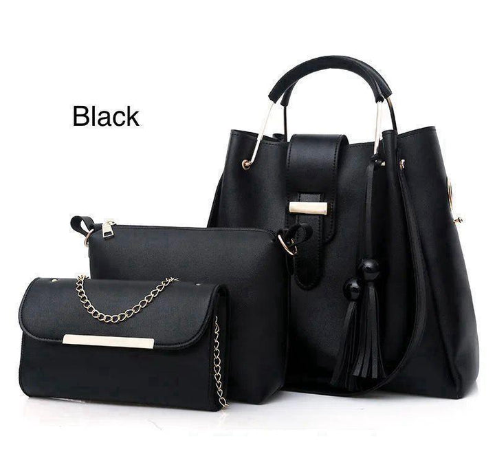 Stylish Rexine with Plain Design Set - 3 Pcs
